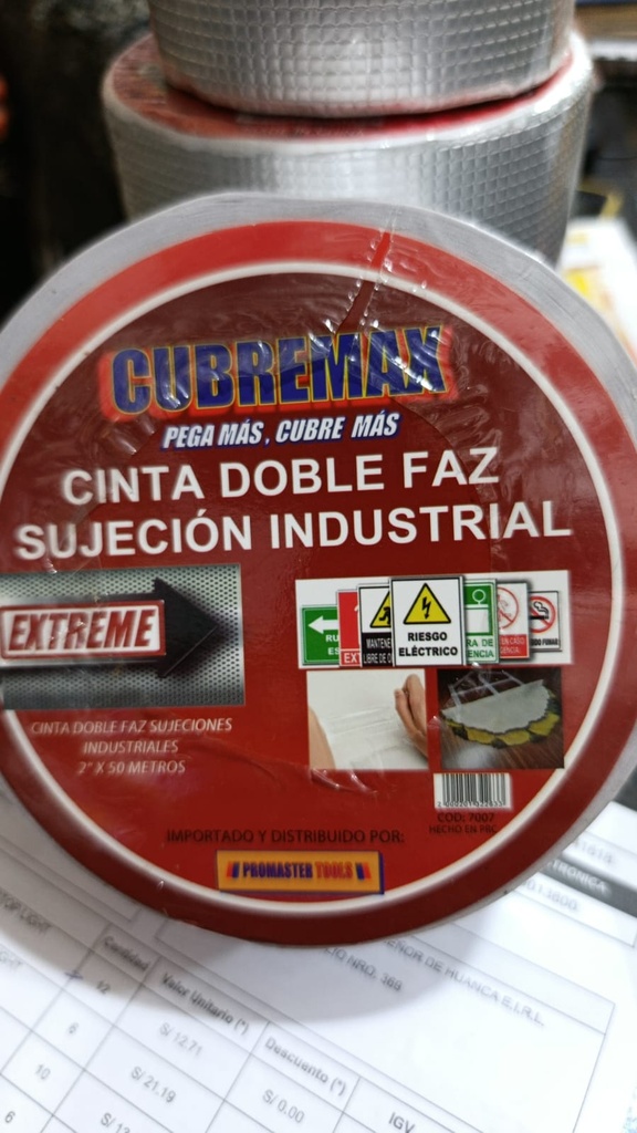 CINTA DOBLE CONTACTO 2" X 50MT CUBREMAX 7007