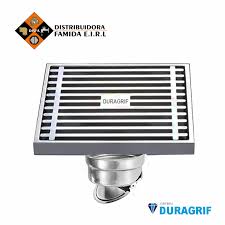 SUMIDERO C/TRAMPA CUADRADO INOX DURAGRIF