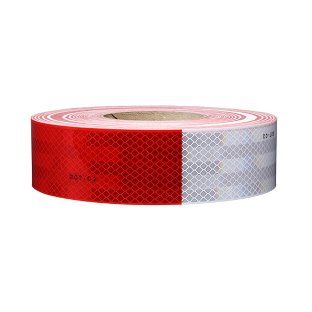 CINTA REFLECTIVA BLANCO Y ROJO 2" X 0.91 MT KNAUFF