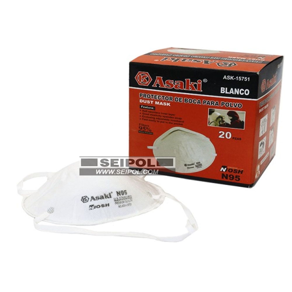 MASCARILLA CON VALVULA N95 ASAKI ASK15752