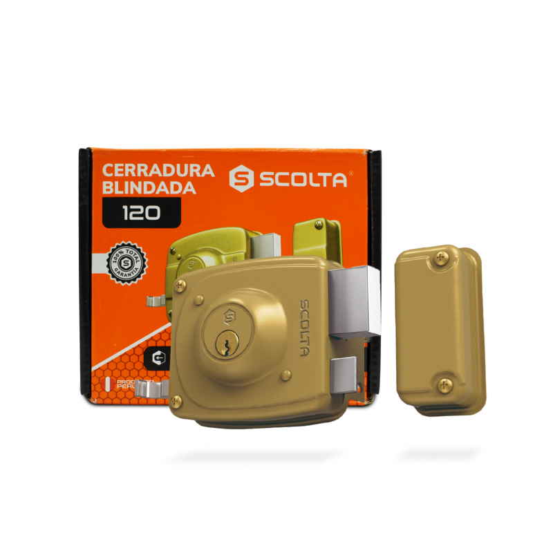CHAPA SCOLTA 2 GOLPES BLINDADA S120 DORADO