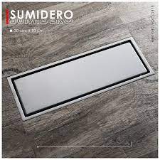 SUMIDERO C/TRAMPA RECTANGULAR INOX 8 X 30CM SEVILLA CP2218A