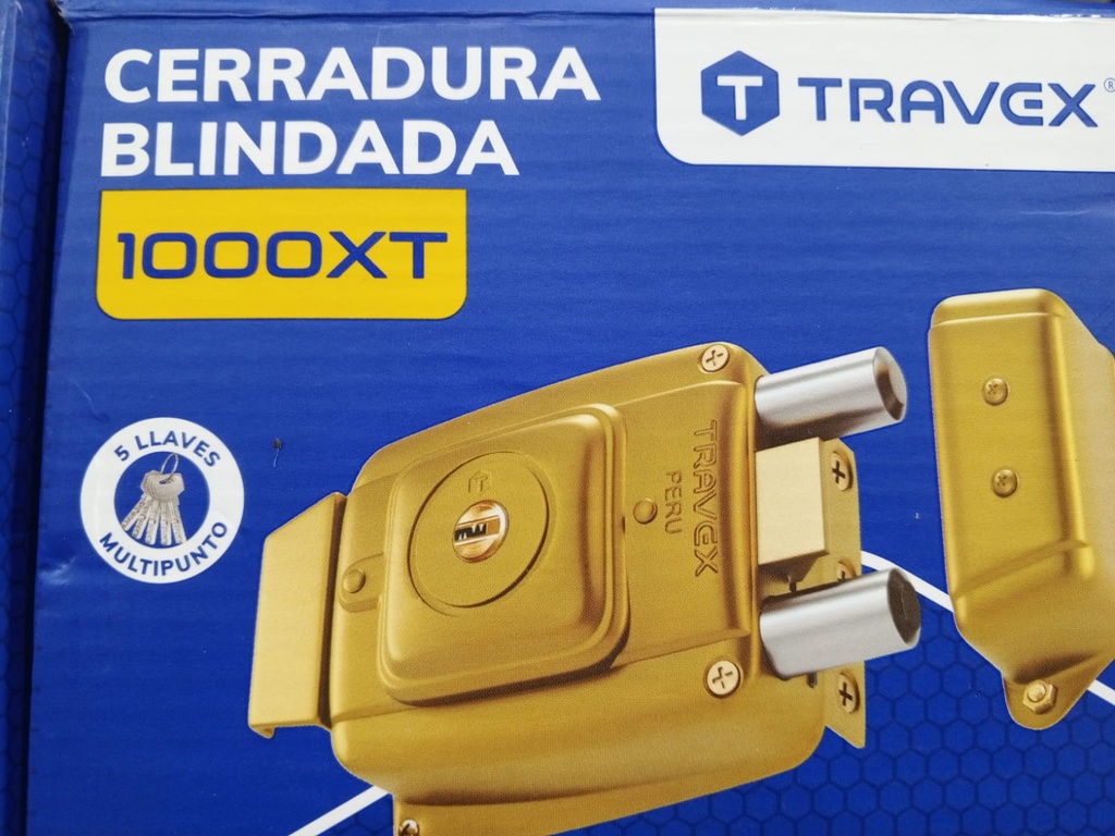 CHAPA TRAVEX BLINDADA LLAVE RANURADA DORADO 1000XT