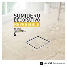 SUMIDERO DECORATIVO REVERSIBLE VAINSA 5"