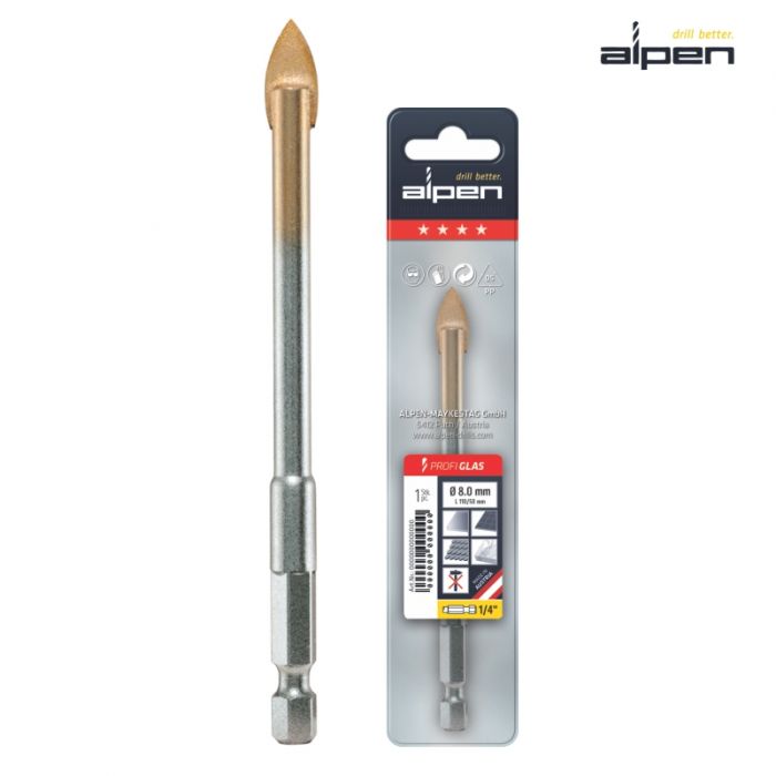 BROCA PROFI GLAS 6 MM 1/4 ALPEN