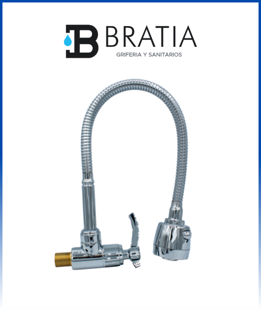 CAÑO FLEXIBLE P/COCINA PARED P-03-BRATIA