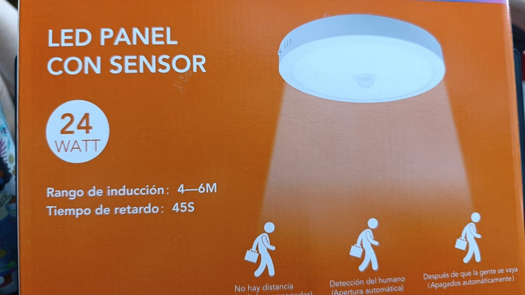 PANEL LED REDONDO CON SENSOR 24 WT LUZ BLANCA FSL
