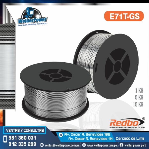 MICROALAMBRE FLUX S/GAS E71T 1.0MM X 5KILO WYYMET SOLDAR