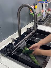 LAVADERO INOX CON ESCURRIDOR 75 X 46 ACABADO NANO