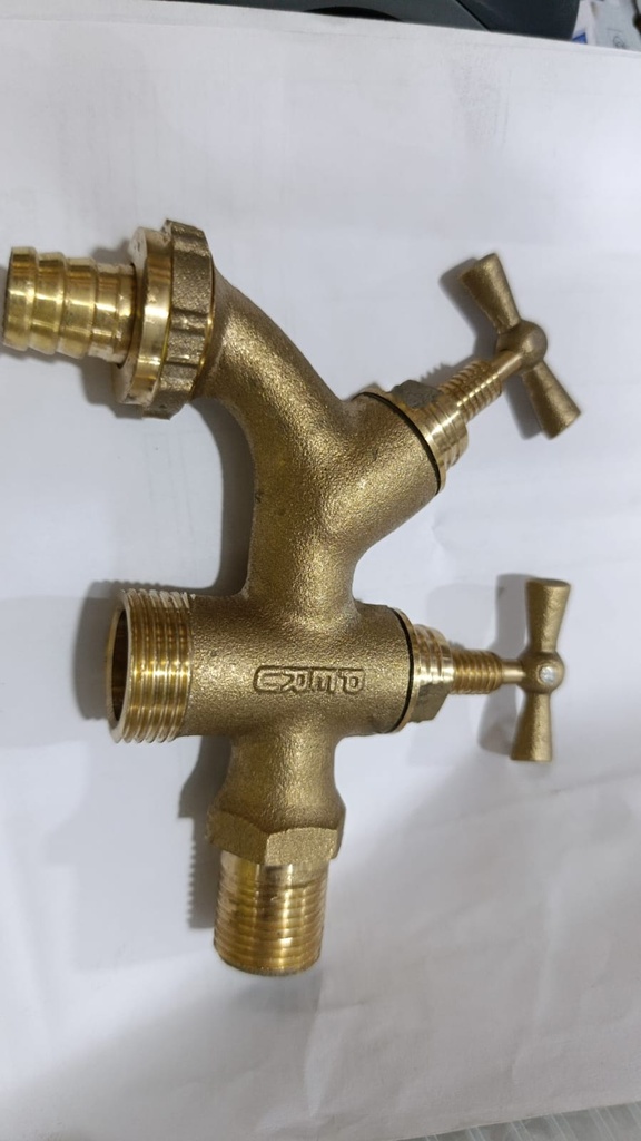 CAÑO DOBLE JARDIN 1/2 LAVADORA AZURIN