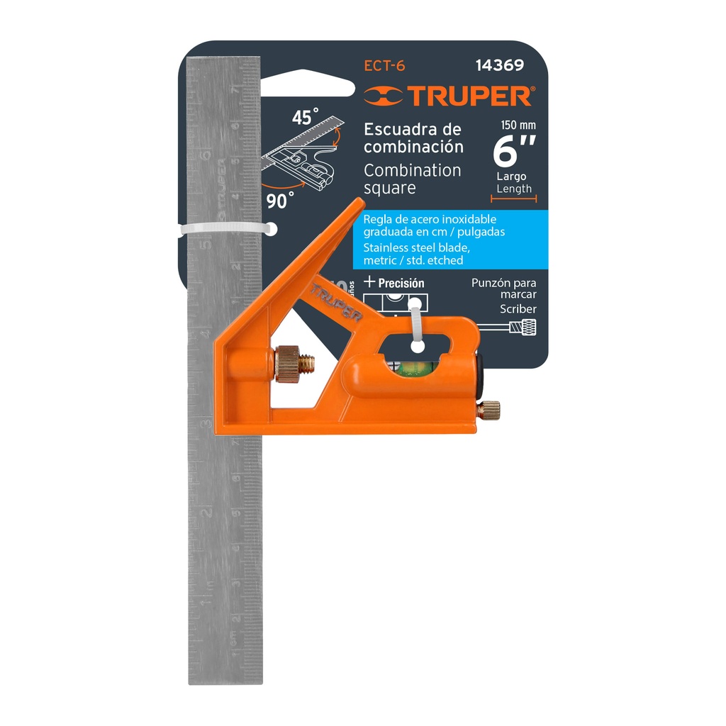 ESCUADRA TRUPER DE COMBINACION 6'' PROFESIONAL 14369