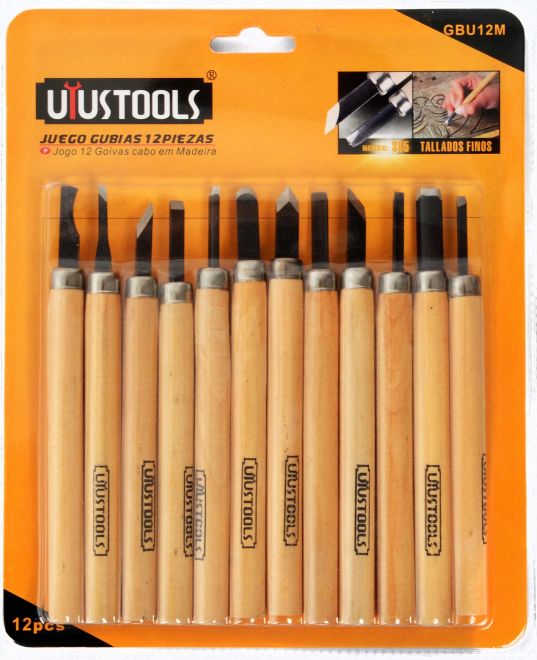 GUBIA SET DE 12PS M/MADERA UYUSTOOLS GBU12M