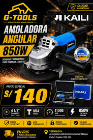 AMOLADORA KAILI 4.1/2" 850WT + 6 DISCOS C/MALETIN KLA031LX7M