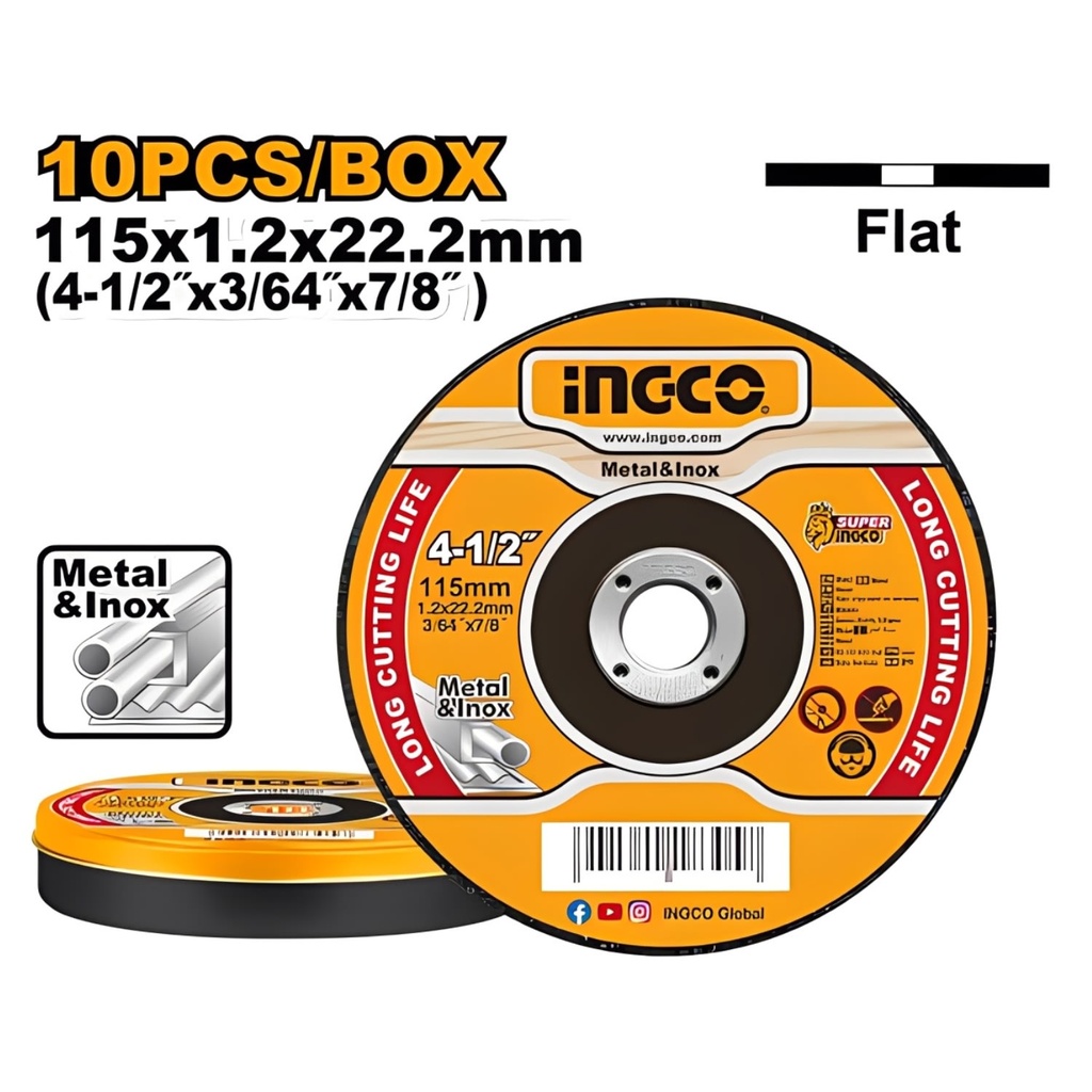 DISCO CORTE INOX 7" 180MM INGCO