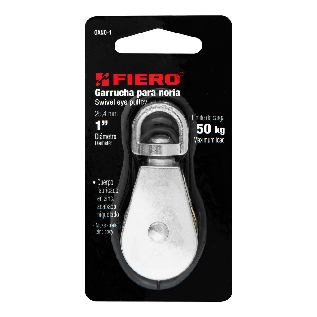 POLEA GARRUCHA 1" 50KG FIERRO 44114