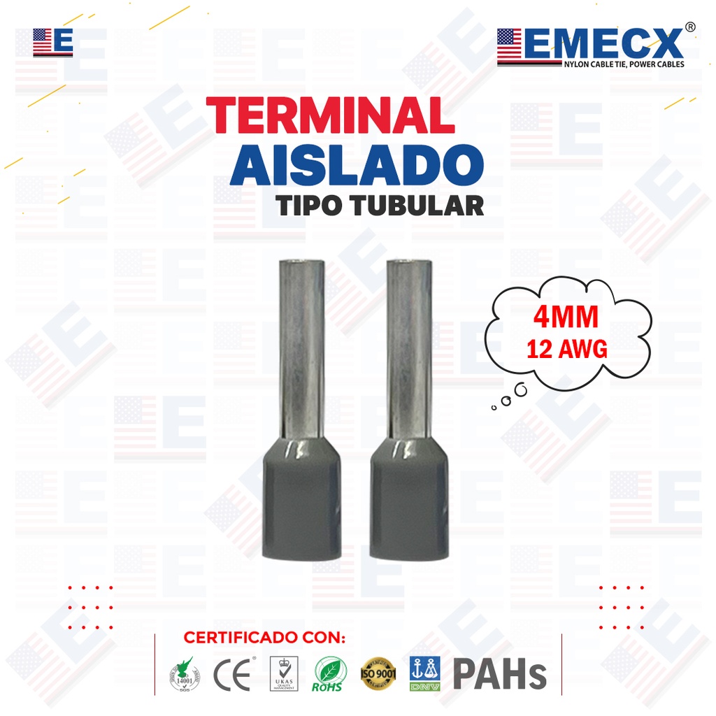 TERMINAL CABLE #12 GRIS CE040012 100PCS