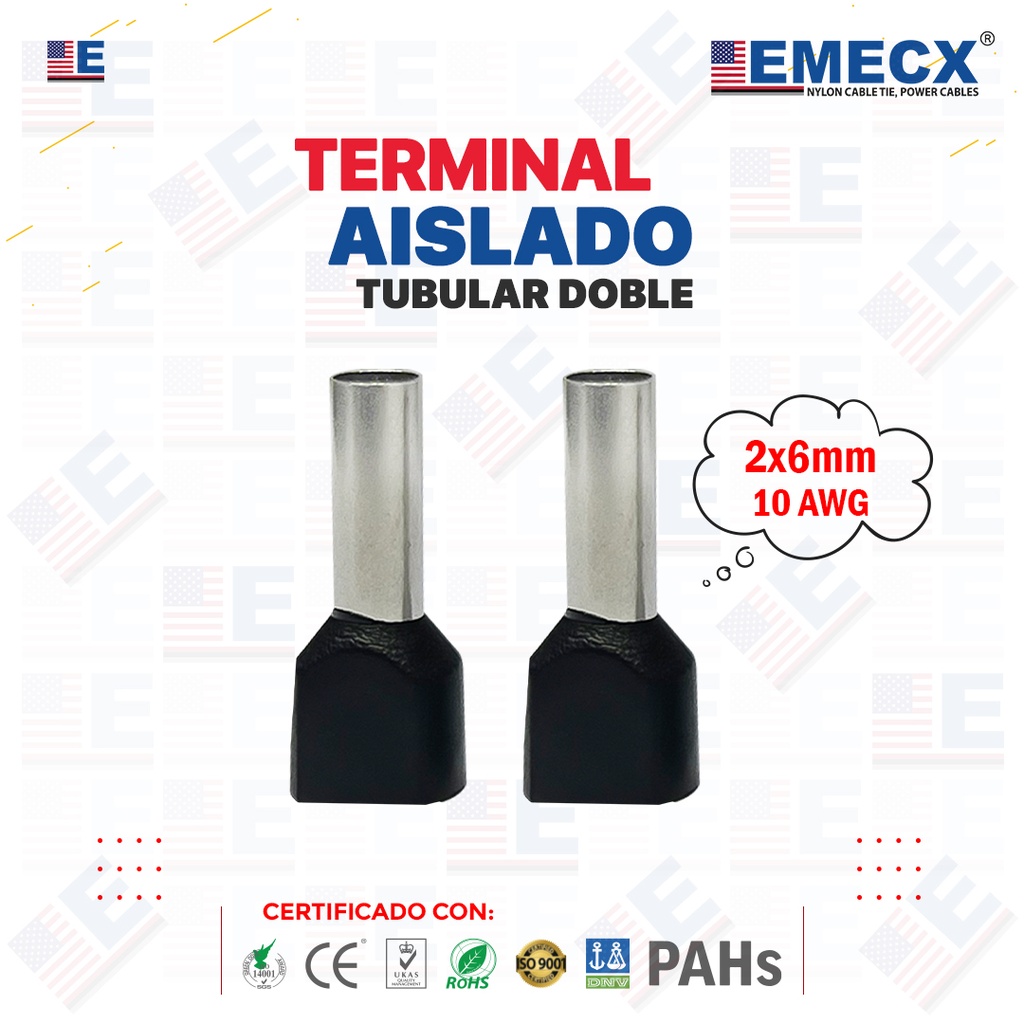 TERMINAL CABLE #10 NEGRO CE060012 100PCS