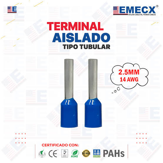 TERMINAL CABLE #14 AZUL E2510 100PCS