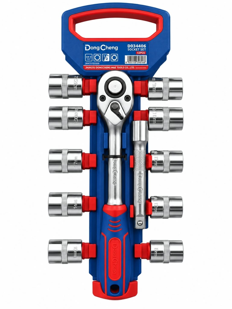 JUEGO DE DADOS DE 12PS 1/2 DONG CHENG MALETA D034402