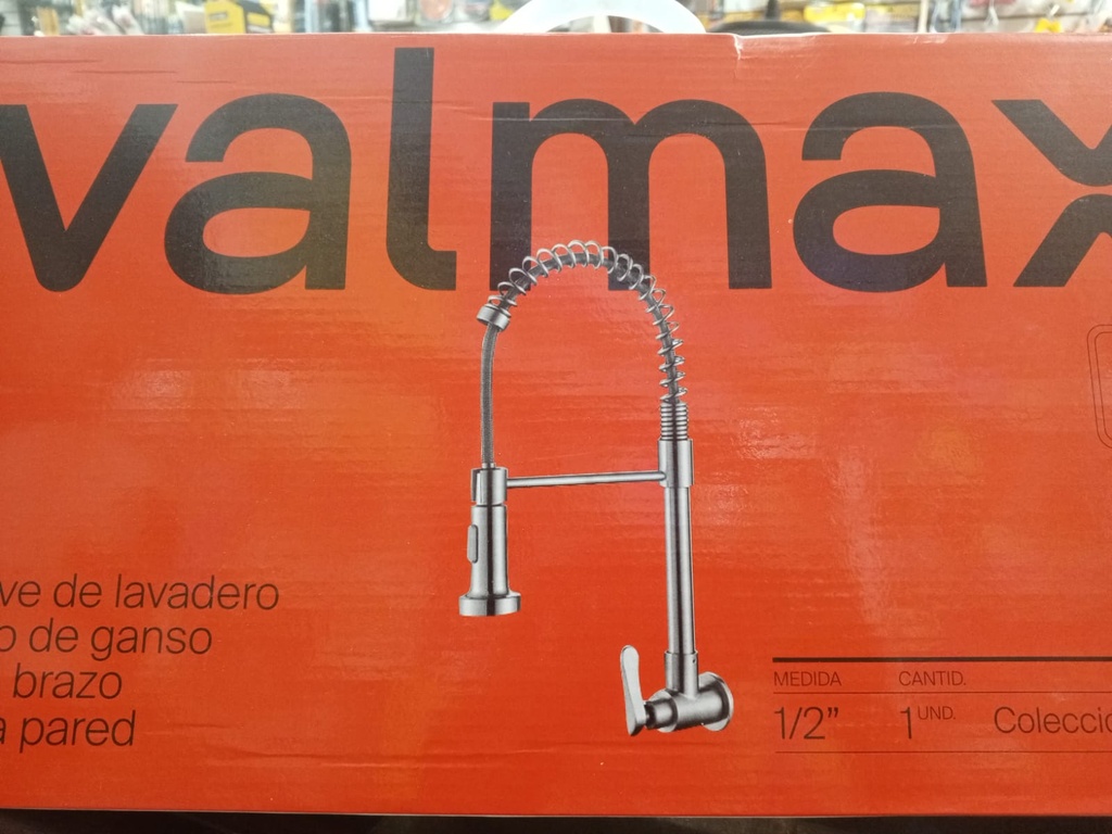 CAÑO FLEXIBLE ALTO P/COCINAC/BRAZO PARED POSITANO VALMAX
