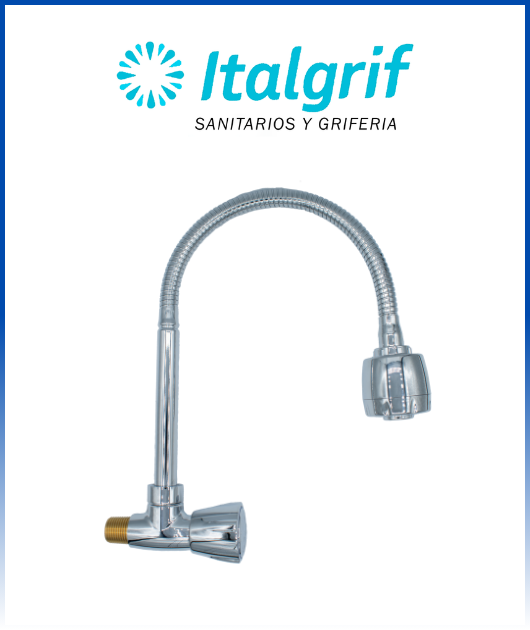 CAÑO FLEXIBLE P/COCINA PARED BARU ITALGRIF GR-02-J-000