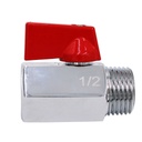 MINI VALVULA MIXTA 1/2 CROMADO VALMAX ROJO