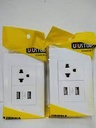TOMA CON USB BLANCO PESADO UYUSTOOLS