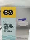 LLAVE DE PASO PESADO 1/2 PVC C/R C&A