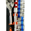 JUEGO DE DADOS 12PS (1/2'') + RATCHET ASAKI
