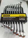 JUEGO LLAVES MIXTAS 9PS KAMASA KM-7626