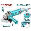 AMOLADORA TOTAL 5" 1100 WATTS V.VARIABLE INDUSTRIAL