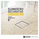 SUMIDERO DECORATIVO REVERSIBLE VAINSA 5"