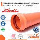 TUBO NARANJA 6'' SERIE 25 NICOLL