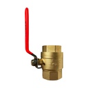 LLAVE DE PASO 3/4 BRONCE M/ROJO VALMAX