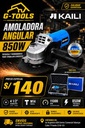 AMOLADORA KAILI 4.1/2" 850WT + 6 DISCOS C/MALETIN KLA031LX7M