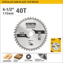 DISCO PARA MADERA UYUSTOOLS 4.1/2'' 40 TEETH DMA117