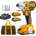 TALADRO INGCO IMPACTO INALAMBRICO SIN CARBON 20V 2AM + MALETA