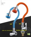 CAÑO FLEXIBLE P/COCINA PARED ROJO/NEGRO/AZUL IMPORT